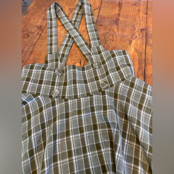 Voodoo Vixen Olive Plaid Shirt - Picture 6 of 9